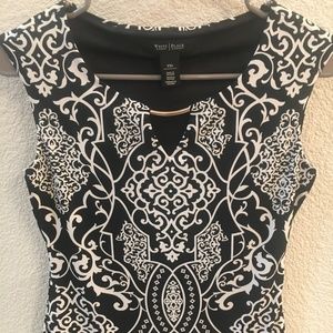 Black and White Dressy Top